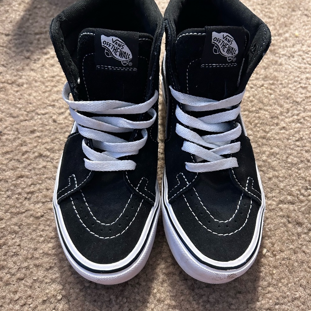 Vans Black and White High-Top Sneakers